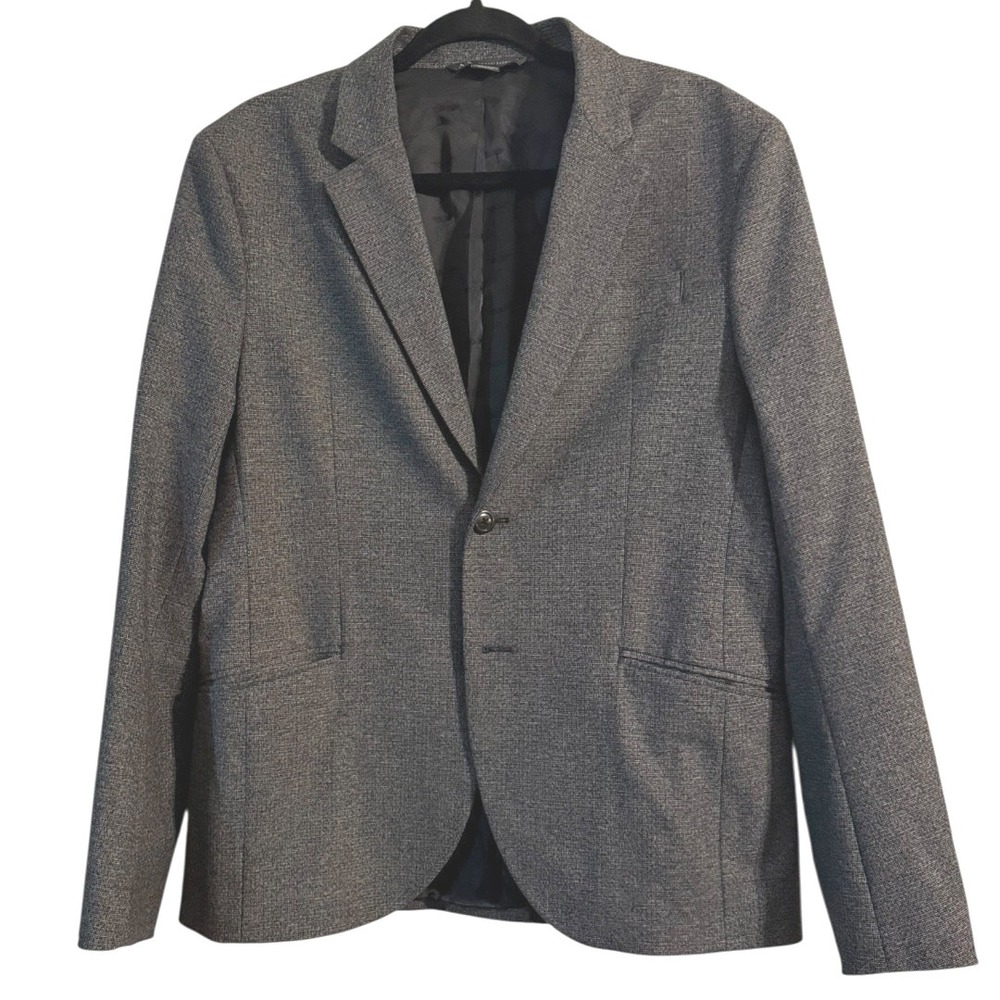 Armani Exchange Subtle Chevron Print Two Button Single‎ Vent Suit Jacket 42 Reg